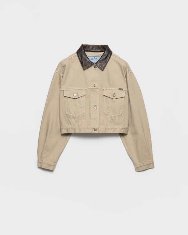 Cropped old denim jacket
