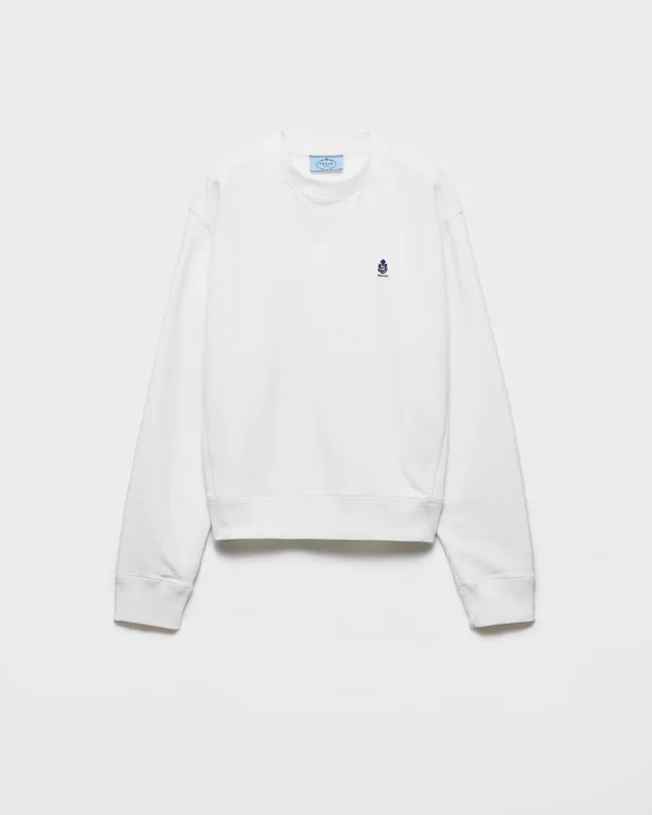 Crew-neck cotton sweatshirt