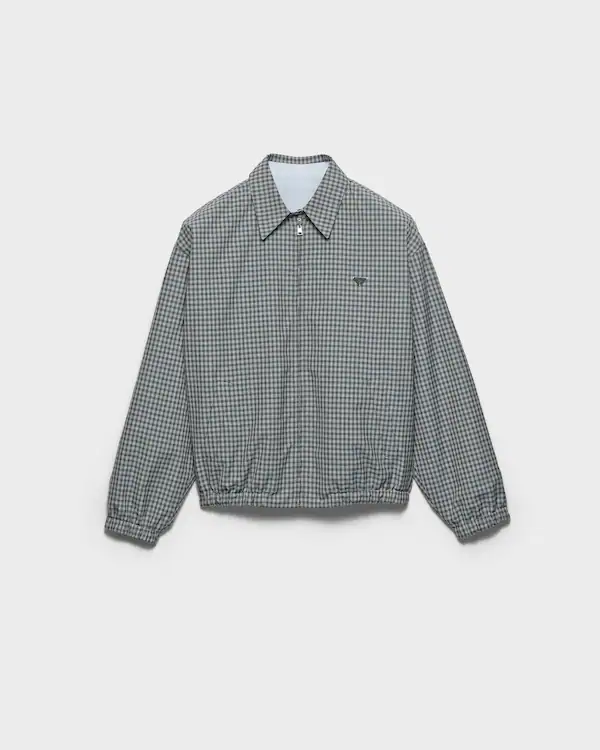 Checked poplin jacket