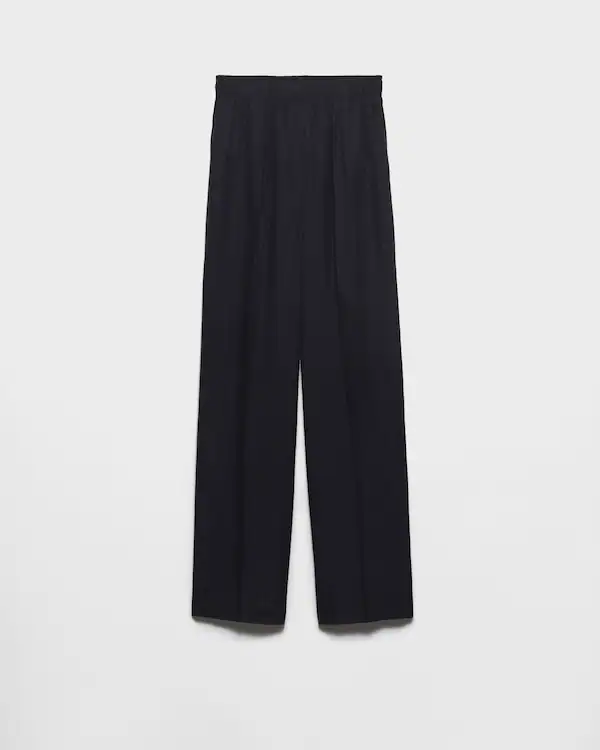 Washed silk pants