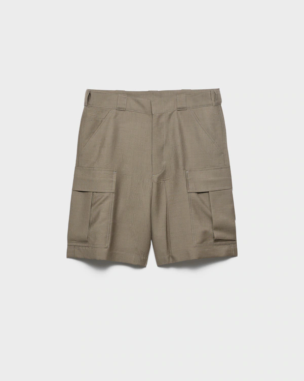 Mohair and wool Bermudas