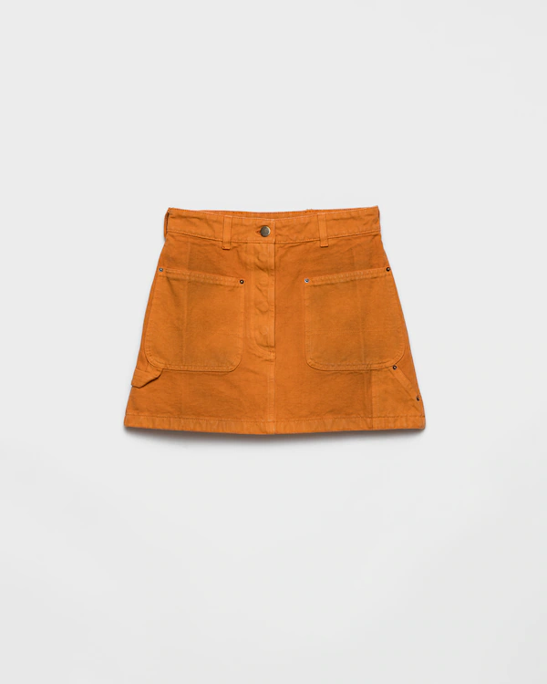 Canvas miniskirt