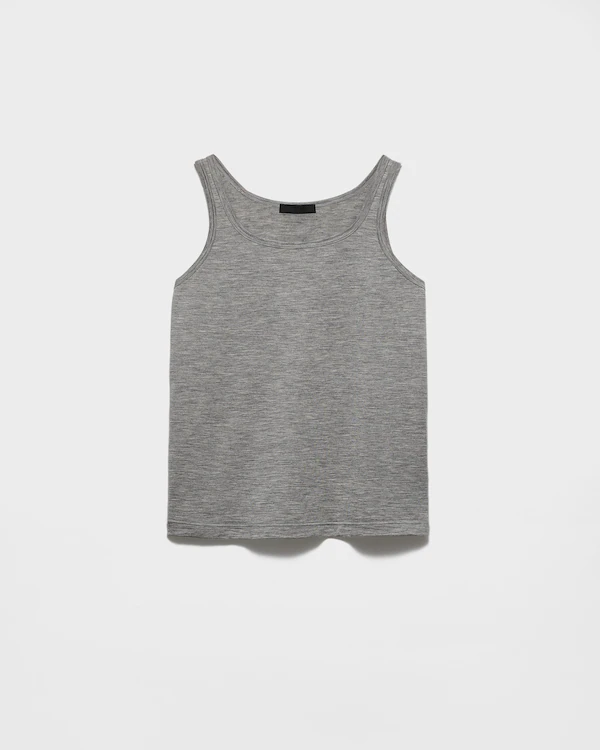 Cashmere and silk tank top