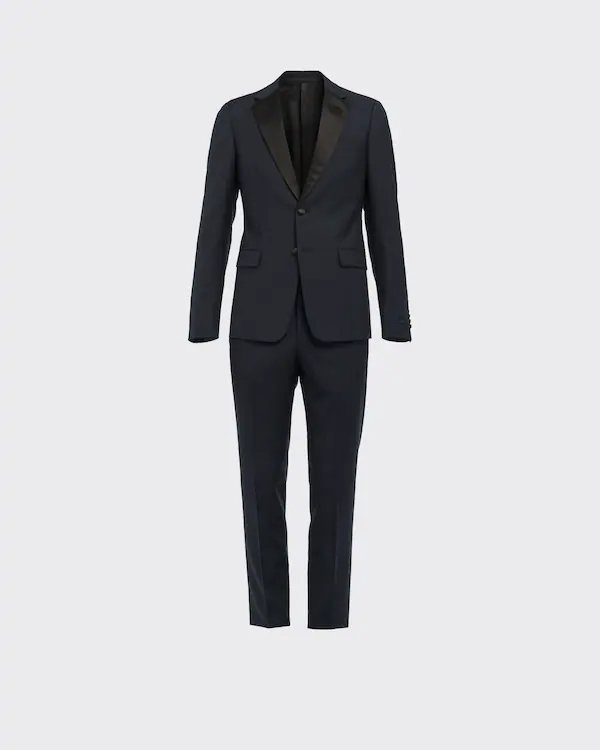 Singled-breasted two-button wool mohair tuxedo
