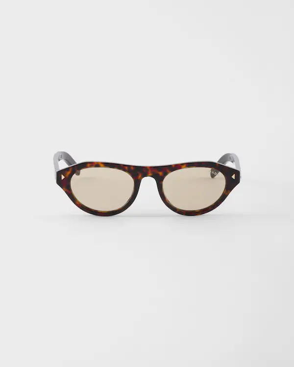 Prada sunglasses with the iconic metal plaque