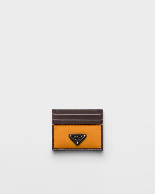Prada Speedrock Re-Nylon and leather card holder