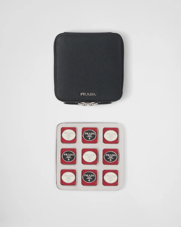 Saffiano leather Tic-Tac-Toe Set