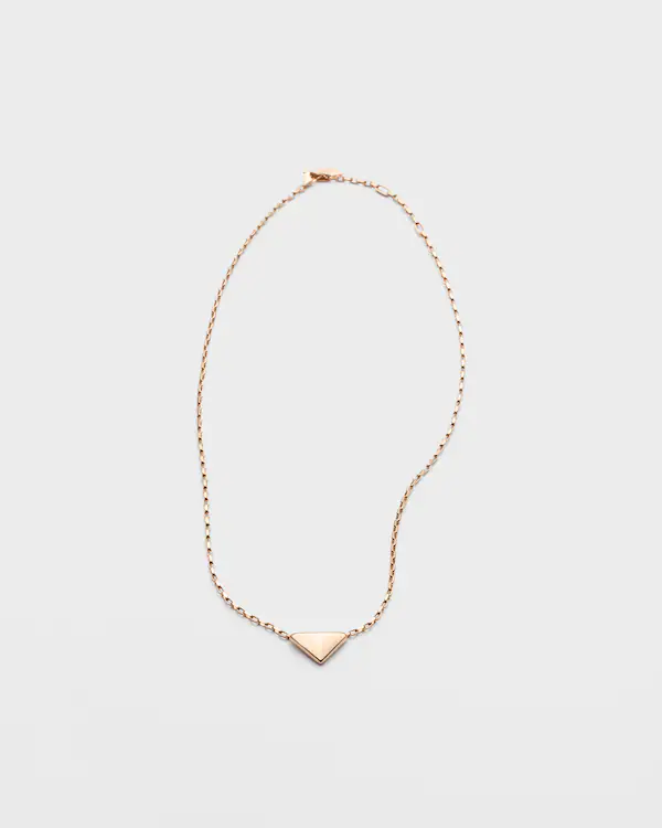 Eternal Gold necklace in rose gold with mini triangle pendant