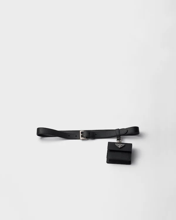 Saffiano leather belt