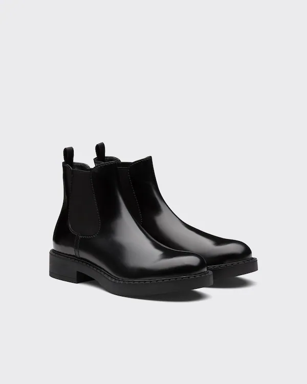 Brushed leather Chelsea boots