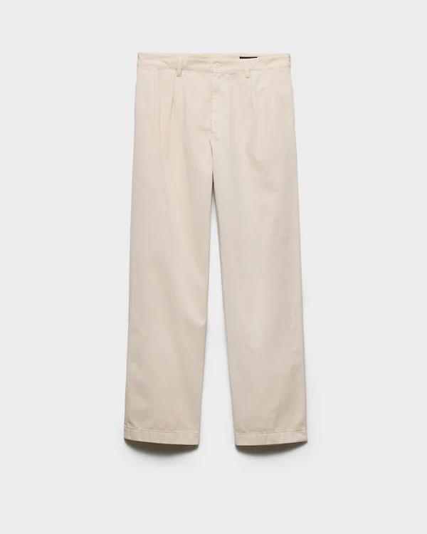 Wide-leg cotton pants