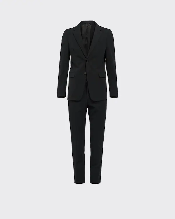 Technical fabric single-breasted suit
