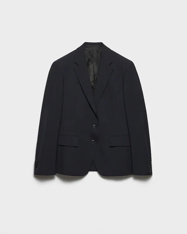 Single-breasted wool jacket