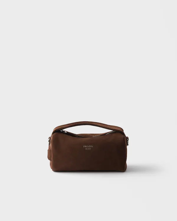 Suede leather shoulder bag