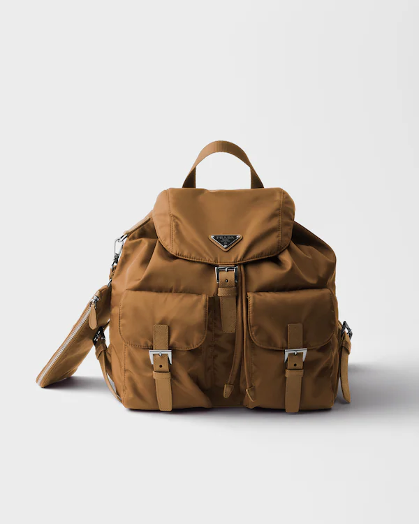 Medium Re-Nylon backpack with pouch