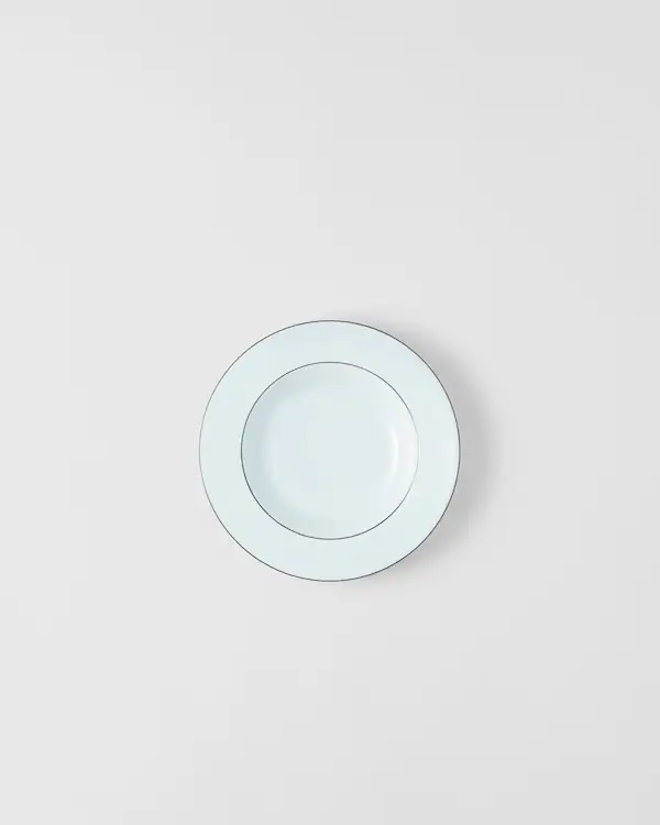 Set of two porcelain soup plates - Celadon