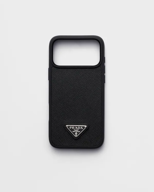 Saffiano leather case for iPhone 17 Pro Max