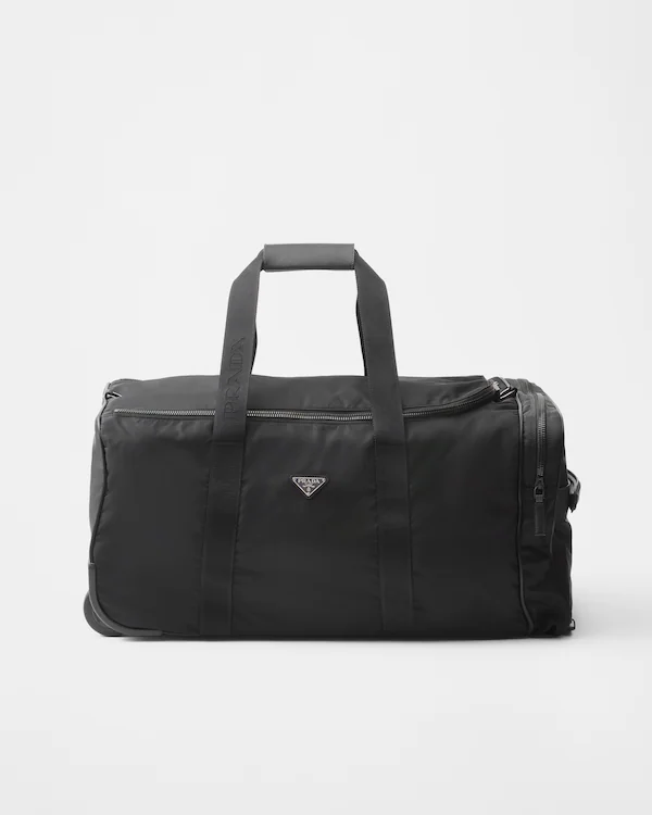 Re-Nylon and Saffiano leather trolley