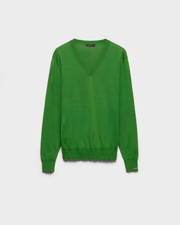 Cotton V-neck sweater