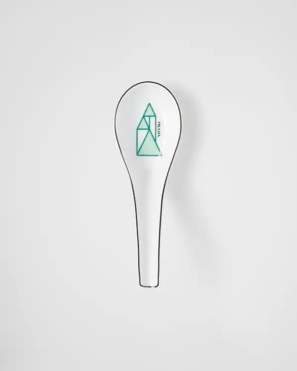 Set of two porcelain spoons - Vienna Green