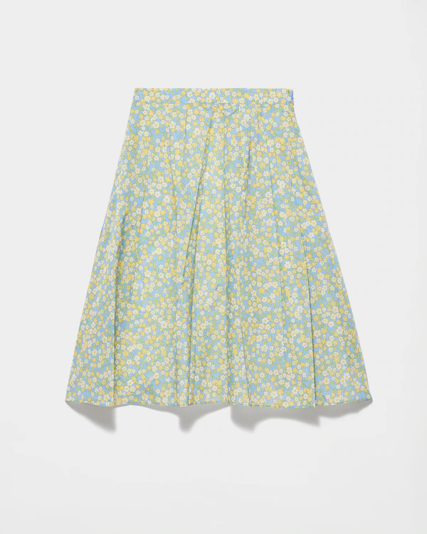 Full floral print Re-Nylon skirt
