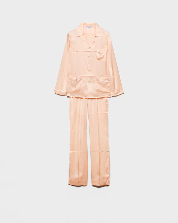 Vintage-look satin pajamas