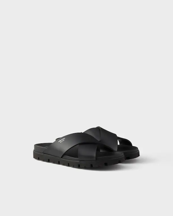 Crisscross rubber slides