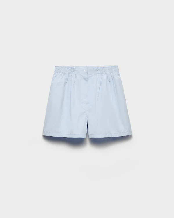 Cotton poplin shorts