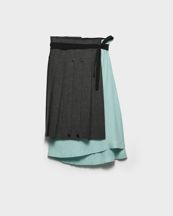 Rush stitch fabric patchwork skirt