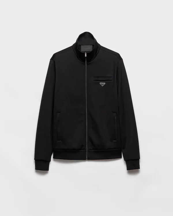 Technical cotton blouson jacket