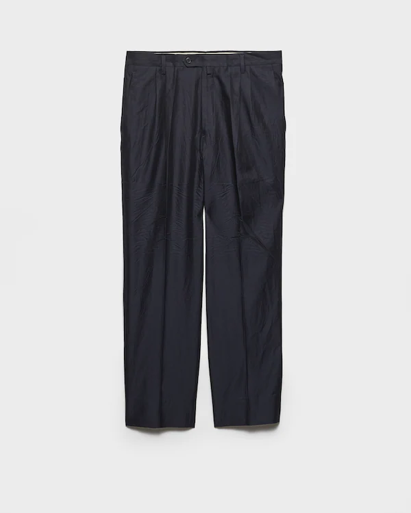 Cotton and silk pants