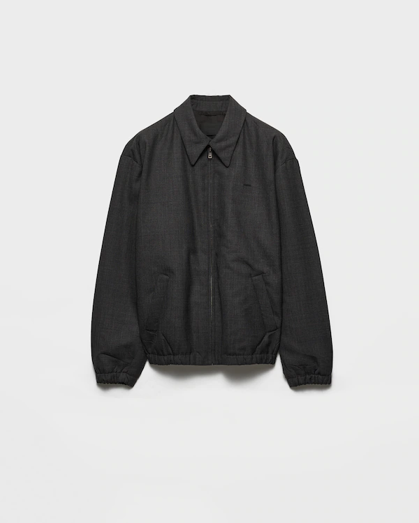 Wool blouson jacket