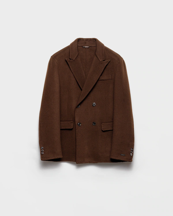 Double-breasted cashmere jacket