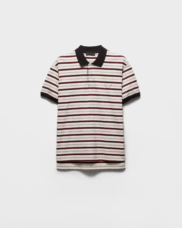 Short-sleeved cotton polo shirt