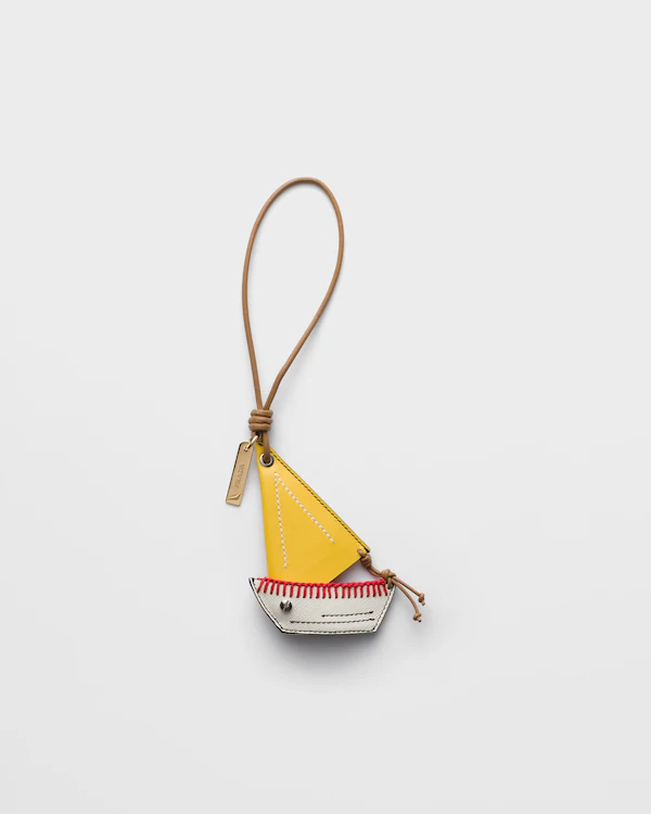 Leather key ring pendant