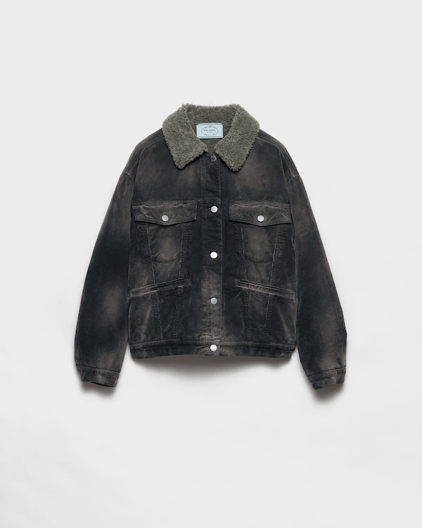Corduroy blouson jacket