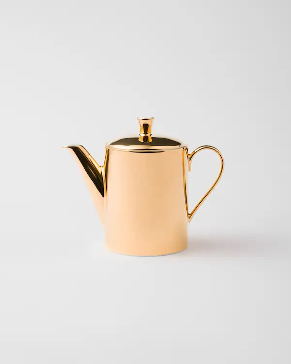 Porcelain coffee pot - Solid Gold