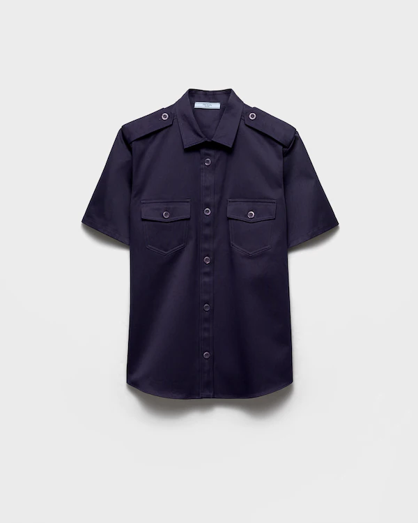 Short-sleeved chino shirt