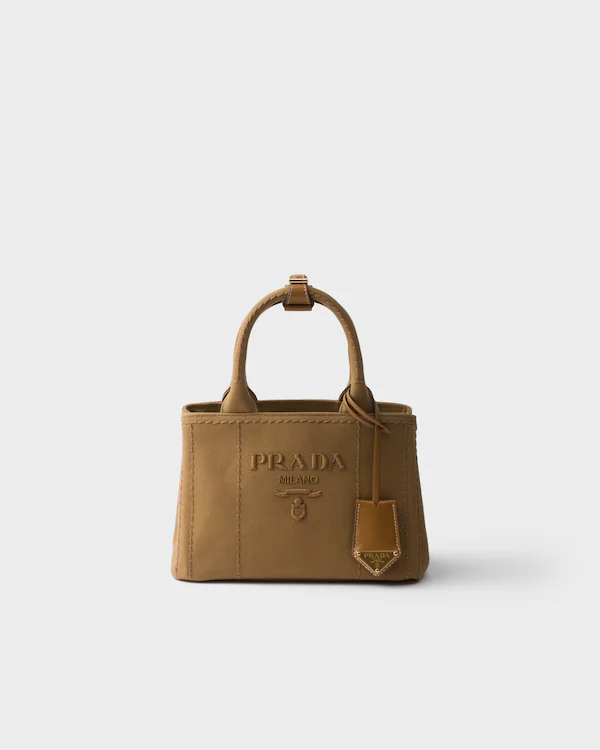 Prada Jardinière mini cotton canvas handbag