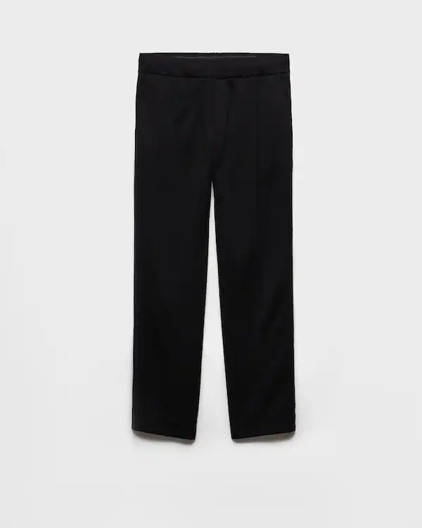 Cotton fleece pants with Re-Nylon details