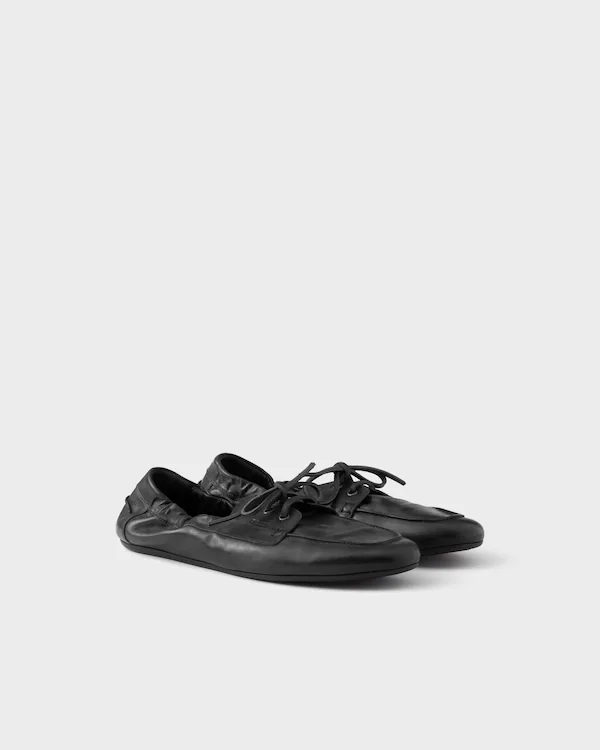 Shuffle antiqued leather laced shoes