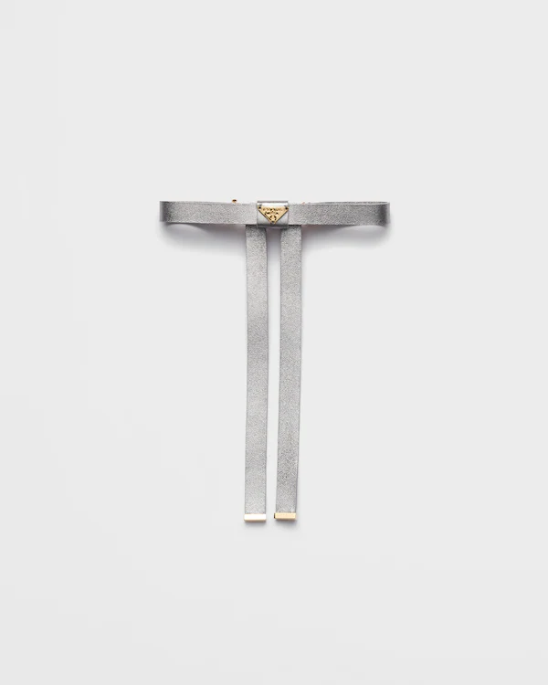 Nappa leather hair clip
