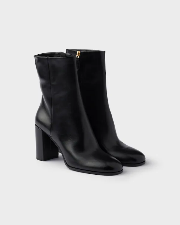 Leather booties