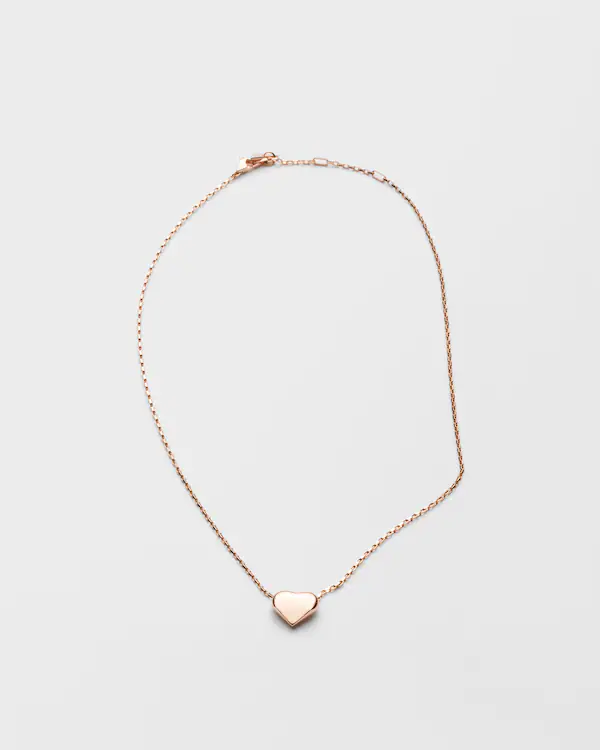 Eternal Gold Nano Heart necklace in rose gold